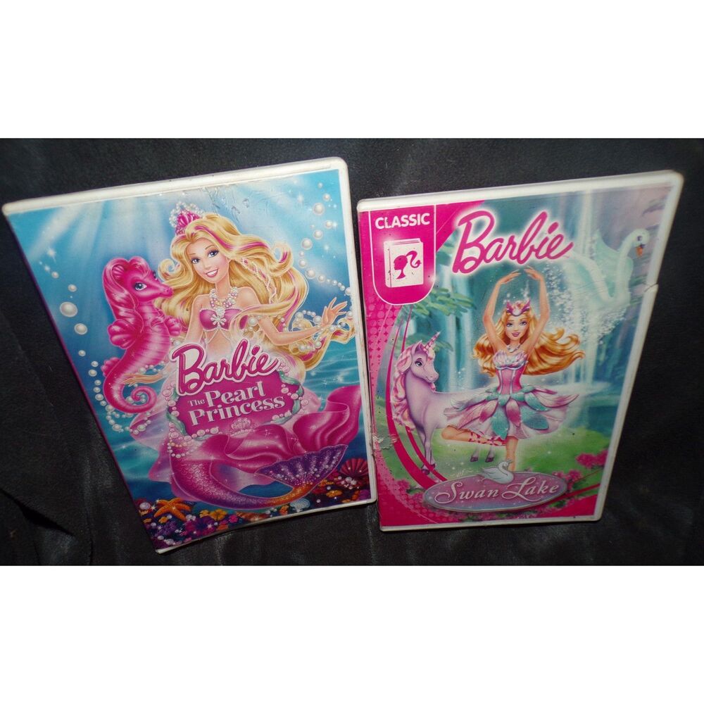 lot of 2 Barbie dvds dvd Swan Lake and the Pearl Princess